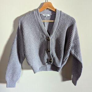 Made well cropped lilac cardigan - Medium
